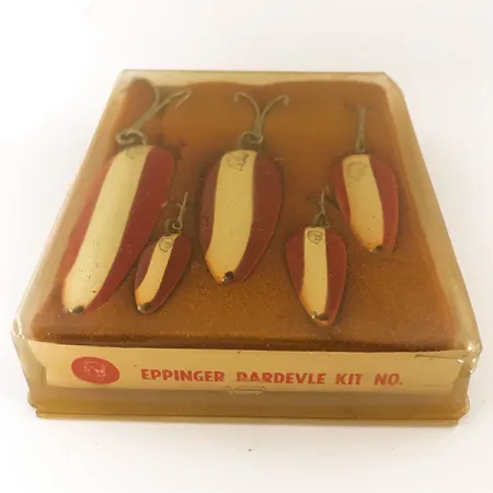 Eppinger Dardevle Kit, червоний/білий/нікель, 28 г, 21 г, 11 г, 9 г, 6 г, блесна коливалка (колебалка) #4694