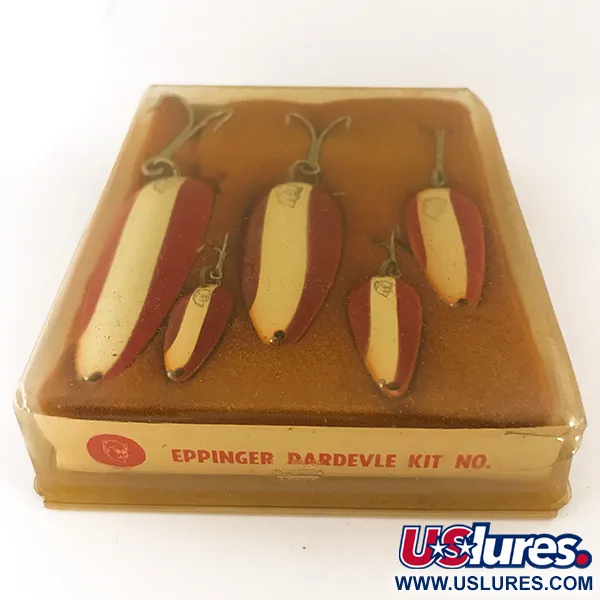 Eppinger Dardevle Kit, червоний/білий/нікель, 28 г, 21 г, 11 г, 9 г, 6 г, блесна коливалка (колебалка) #4694