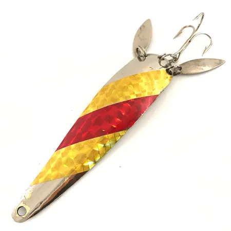 Marathon з пелюстками, нікель/золото/червоний, 17 г, блесна коливалка (колебалка) #4700