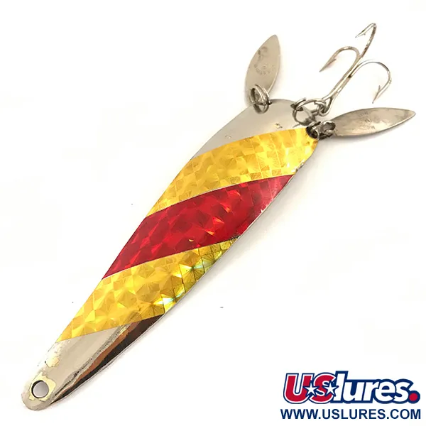 Marathon з пелюстками, нікель/золото/червоний, 17 г, блесна коливалка (колебалка) #4700