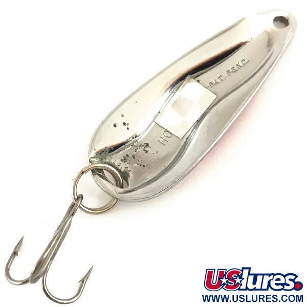 Luhr Jensen Hot Shot W, нікель/червоний/білий, 9 г, блесна коливалка (колебалка) #4703