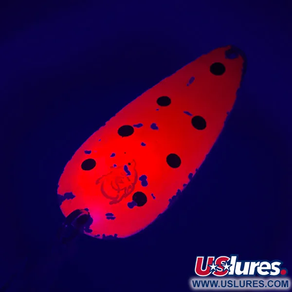 Eppinger Dardevle Dardevlet UV (світиться в ультрафіолеті), неоновий рожевий/чорний/нікель, 21 г, блесна коливалка (колебалка) #4709