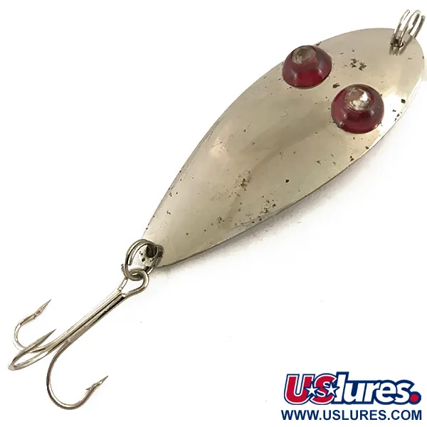  Paul Bunyan Flash eye spoon, нікель/червоні очі, 17 г, блесна коливалка (колебалка) #4732