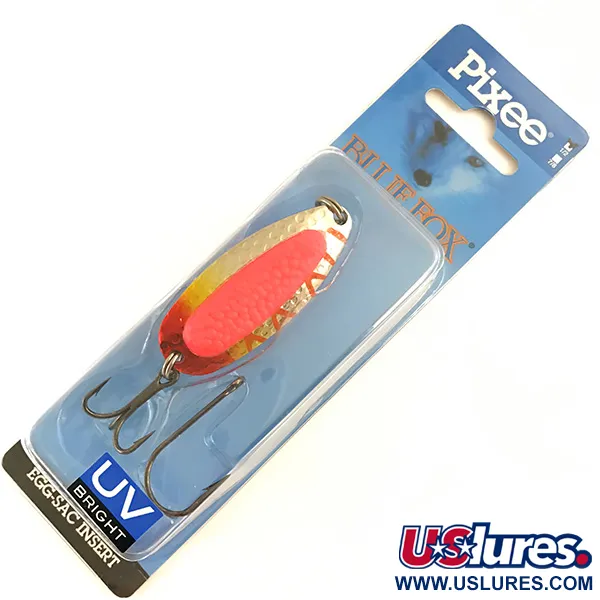  Blue Fox Pixee UV (світиться в ультрафіолеті), карбований нікель/рожевий, 14 г, блесна коливалка (колебалка) #4739