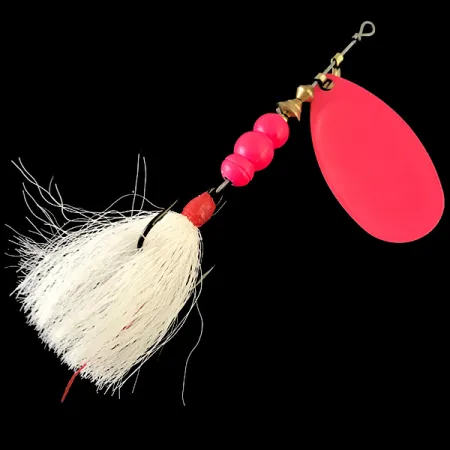 Mepps Aglia 4 dressed UV (світиться в ультрафіолеті), рожевий, 10 г, блешня оберталка (вертушка) #4751