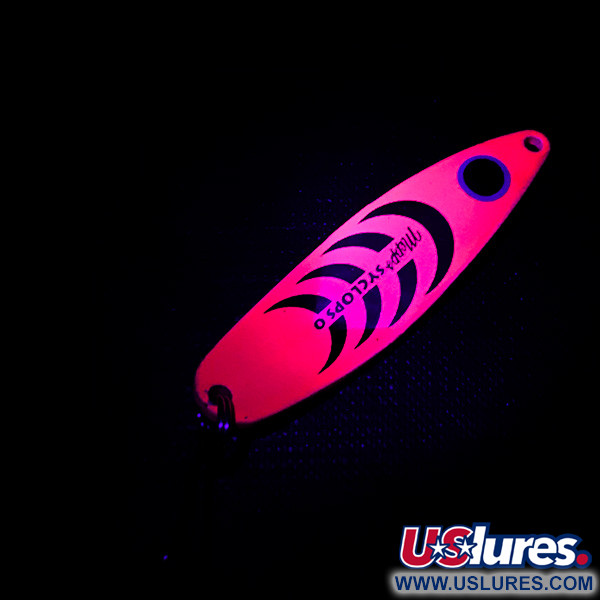 Mepps Syclops 0 UV (світиться в ультрафіолеті), рожевий, 8 г, блесна коливалка (колебалка) #4755