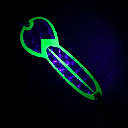 Loco 3 Glen Evans UV (світиться в ультрафіолеті), нікель/жовтий/UV - світиться в ультрафіолеті , 17 г, блесна коливалка (колебалка) #4761