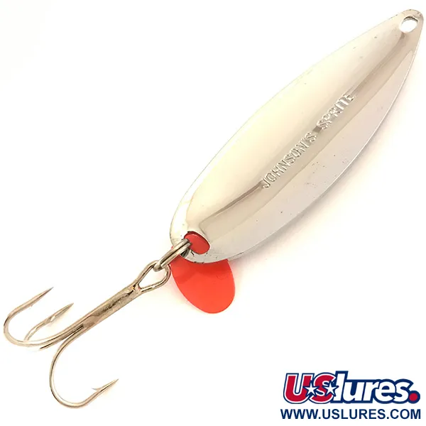  Johnson Sprite, нікель/червоний, 17 г, блесна коливалка (колебалка) #4765