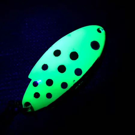 Thomas Buoyant UV (світиться в ультрафіолеті), неоновий зелений/білий перламутр UV, 5 г, блесна коливалка (колебалка) #4768