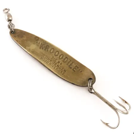 Luhr Jensen Krocodile DIE #4, латунь/червоний, 17 г, блесна коливалка (колебалка) #4770