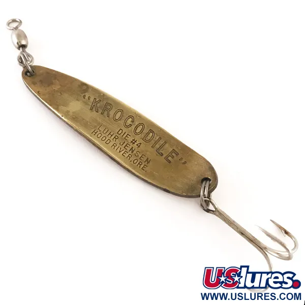 Luhr Jensen Krocodile DIE #4, латунь/червоний, 17 г, блесна коливалка (колебалка) #4770