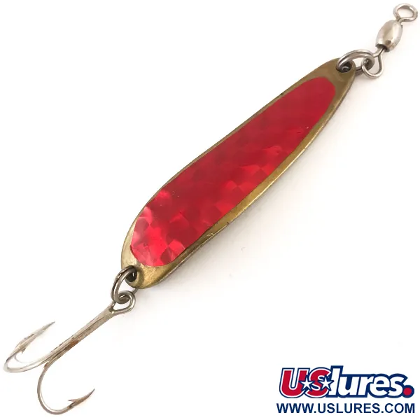 Luhr Jensen Krocodile DIE #4, латунь/червоний, 17 г, блесна коливалка (колебалка) #4770