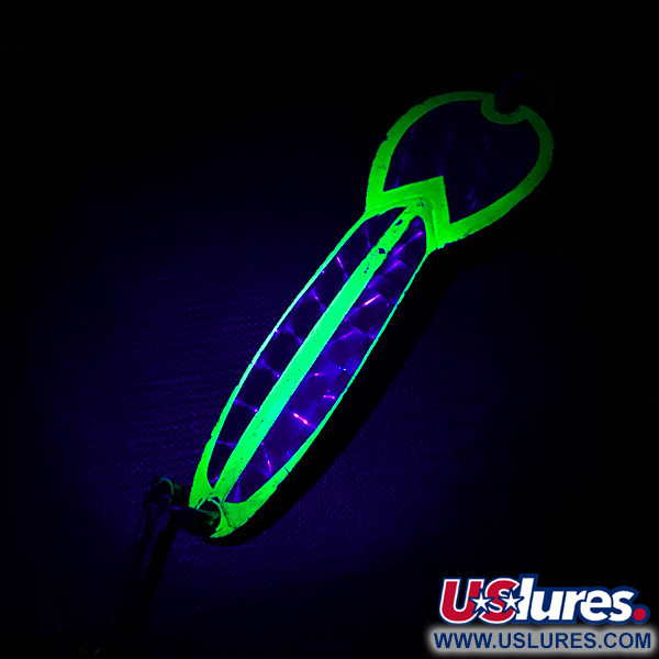 Glen Evans Loco 4 UV (світиться в ультрафіолеті), нікель/жовтий UV - світиться в ультрафіолеті, 23 г, блесна коливалка (колебалка) #4812