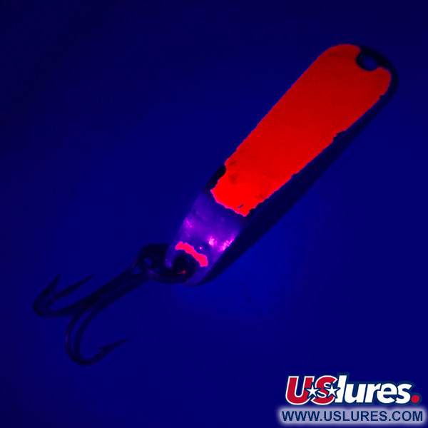 Luhr Jensen Hus-lure UV (світиться в ультрафіолеті), нікель/помаранчевий UV - світиться в ультрафіолеті, 4 г, блесна коливалка (колебалка) #4839