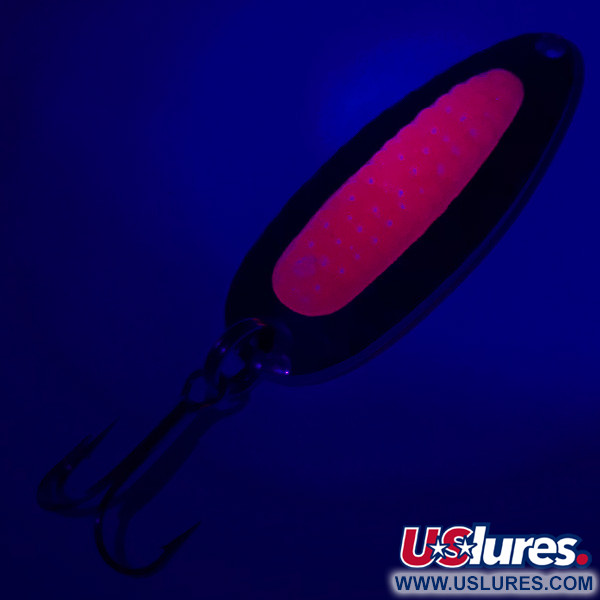  Blue Fox Pixee UV (світиться в ультрафіолеті), карбований нікель/рожевий, 7 г, блесна коливалка (колебалка) #4841