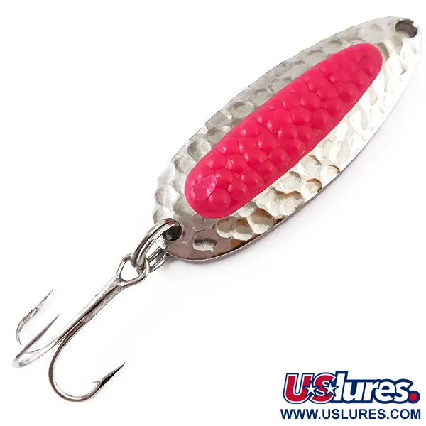  Blue Fox Pixee UV (світиться в ультрафіолеті), карбований нікель/рожевий, 7 г, блесна коливалка (колебалка) #4841