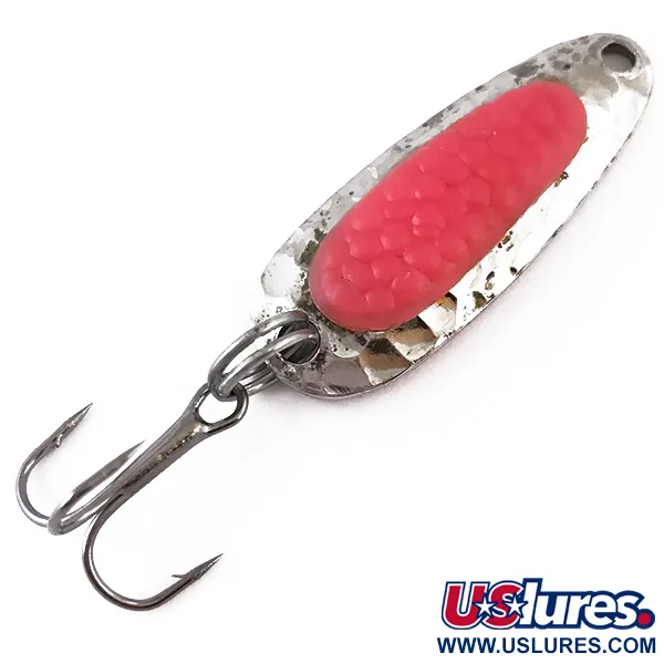  Blue Fox Pixee UV (світиться в ультрафіолеті), карбований нікель/рожевий, 4,5 г, блесна коливалка (колебалка) #4843