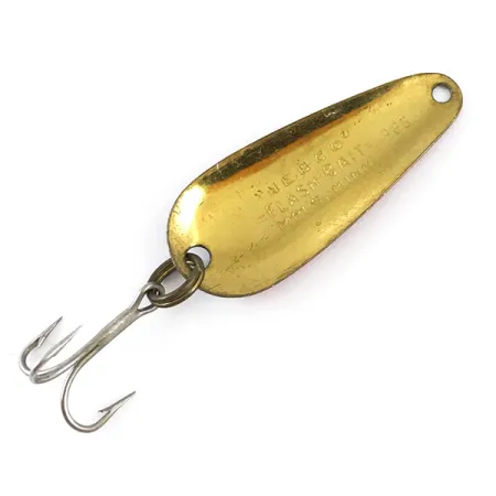 Nebco FlashBait 366, червоний/білий/латунь, 1,9 г, блесна коливалка (колебалка) #4876