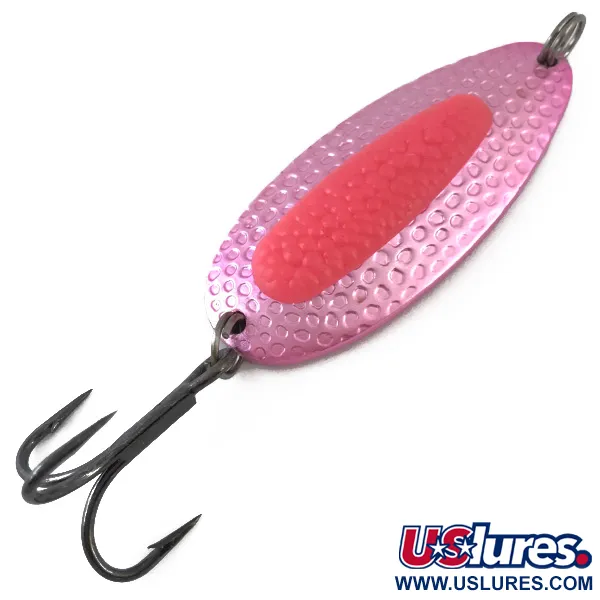  Blue Fox Pixee UV (світиться в ультрафіолеті), карбований рожевий металік/червоний, 24 г, блесна коливалка (колебалка) #4879