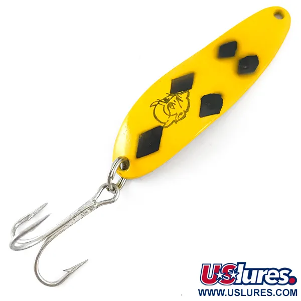 Eppinger Dardevle Cop-E-Cat 7300, Five of Diamonds (чорний/жовтий/латунь), 10 г, блесна коливалка (колебалка) #4886