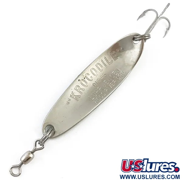 Luhr Jensen Krocodile DIE #3, жовтий/зелений/нікель, 10 г, блесна коливалка (колебалка) #4905