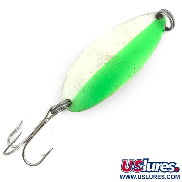  Acme Little Cleo (світиться в темряві), білий/зелений/нікель/Glow - світиться в темряві, 17 г, блесна коливалка (колебалка) #4911