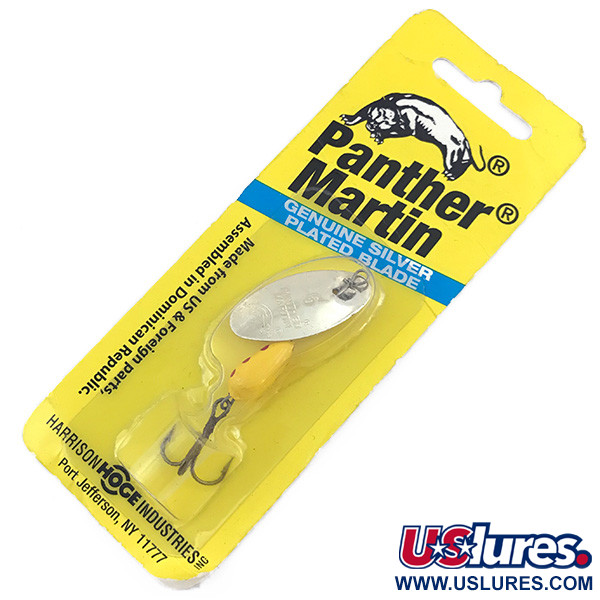  Panther Martin 6, срібло/жовтий, 6 г, блешня оберталка (вертушка) #5002