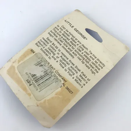 Mann's Bait  Little George, білий/карбований нікель, 14 г, блешня оберталка (вертушка) #5053