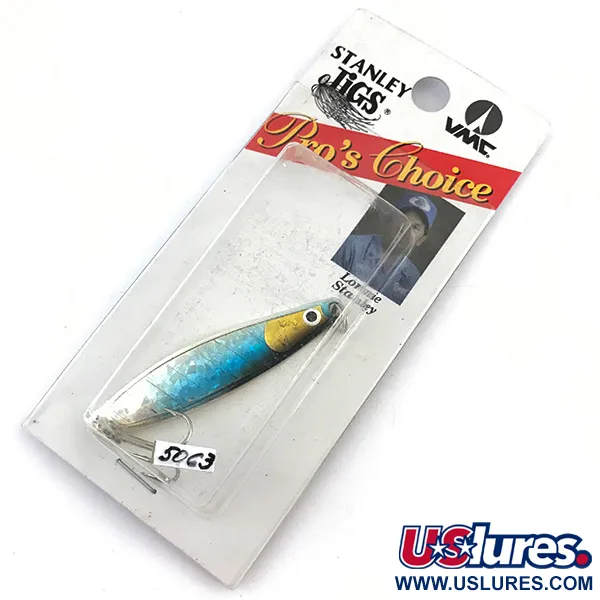  Stanley Jigs, срібло/блакитна голограма, 9 г, блесна коливалка (колебалка) #5063