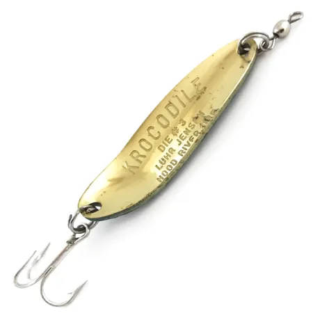 Luhr Jensen Krocodile DIE #3 UV (світиться в ультрафіолеті), Fire Tiger/золото, 14 г, блесна коливалка (колебалка) #5085