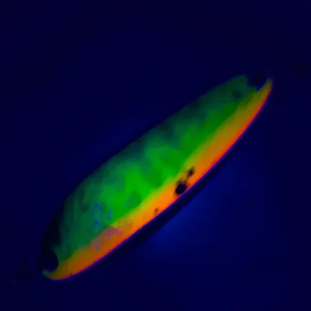 Luhr Jensen Krocodile DIE #3 UV (світиться в ультрафіолеті), Fire Tiger/золото, 14 г, блесна коливалка (колебалка) #5085