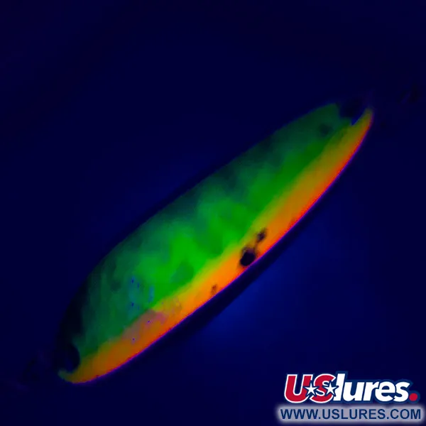 Luhr Jensen Krocodile DIE #3 UV (світиться в ультрафіолеті), Fire Tiger/золото, 14 г, блесна коливалка (колебалка) #5085