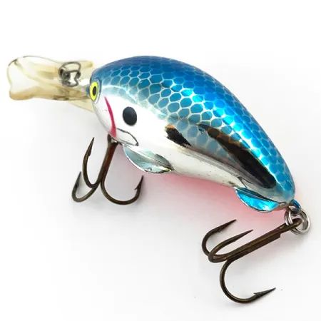 Luhr Jensen BRUSH BABY UV (світиться в ультрафіолеті), блакитний/срібло/помаранчевий UV - світиться в ультрафіолеті, 12 г, воблер #5097