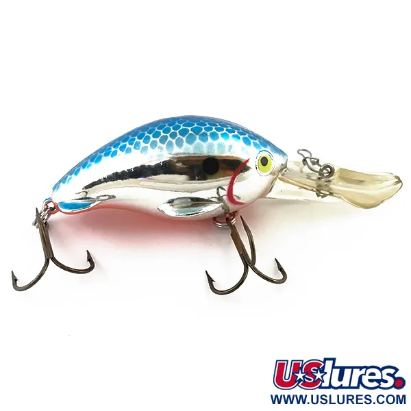  Luhr Jensen BRUSH BABY UV (світиться в ультрафіолеті), блакитний/срібло/помаранчевий UV - світиться в ультрафіолеті, 12 г, воблер #5097