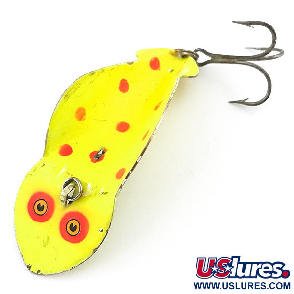  Buck Perry Spoonplug UV (світиться в ультрафіолеті), жовтий/червоний, 14 г, блесна коливалка (колебалка) #5100