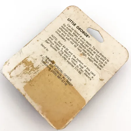 Mann's Bait  Little George, білий/карбований нікель, 17 г, блешня оберталка (вертушка) #5116