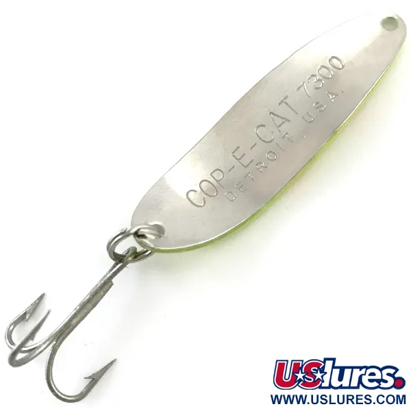 Eppinger Dardevle Cop-E-Cat 7300 UV (світиться в ультрафіолеті), неоновий жовтий/нікель, 10 г, блесна коливалка (колебалка) #5183