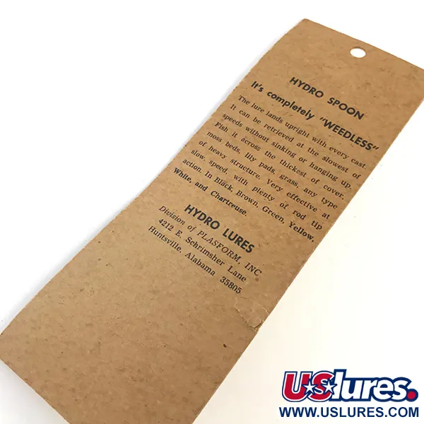 Hydro Lures Незачіпляйка Hydro Spoon UV (світиться в ультрафіолеті), білий/зелений, 14 г, блесна коливалка (колебалка) #5197