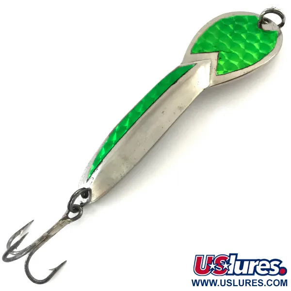  Glen Evans Loco 4., нікель/зелена голограма, 23 г, блесна коливалка (колебалка) #5202