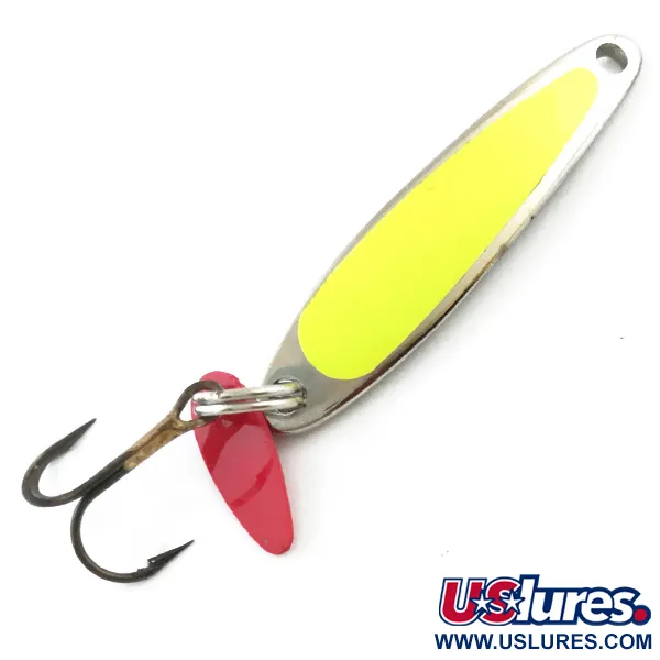  Bay de Noc Swedish Pimple UV (світиться в ультрафіолеті), нікель/шартрез, 5 г, блесна коливалка (колебалка) #5212