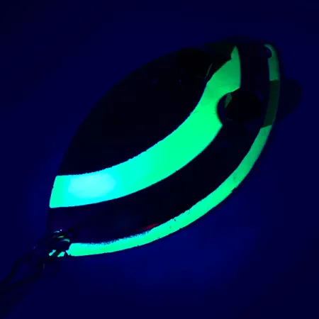 Eppinger Red Eye Junior UV (світиться в ультрафіолеті), нікель/шартрез/червоні очі, 13 г, блесна коливалка (колебалка) #5236