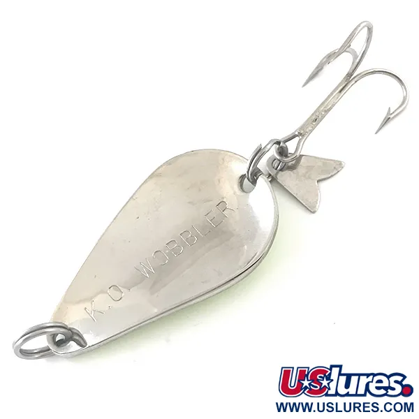 Acme K.O. Wobbler UV (світиться в ультрафіолеті), нікель/зелений, 14 г, блесна коливалка (колебалка) #5264