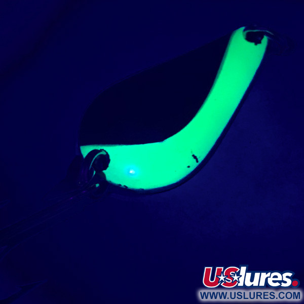 Acme K.O. Wobbler UV (світиться в ультрафіолеті), нікель/зелений, 14 г, блесна коливалка (колебалка) #5264