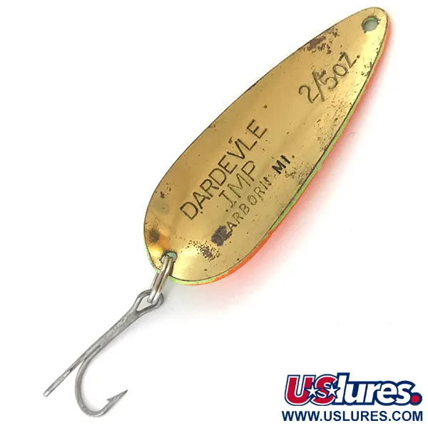 Eppinger Dardevle Imp UV (світиться в ультрафіолеті), Fire Tiger, 11 г, блесна коливалка (колебалка) #5269