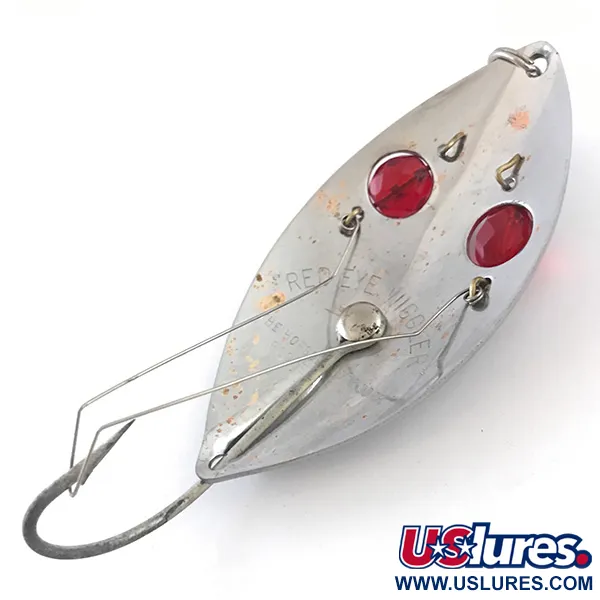 Hofschneider Незачіпляйка Red Eye Wiggler, нікель/червоний, 25 г, блесна коливалка (колебалка) #5272