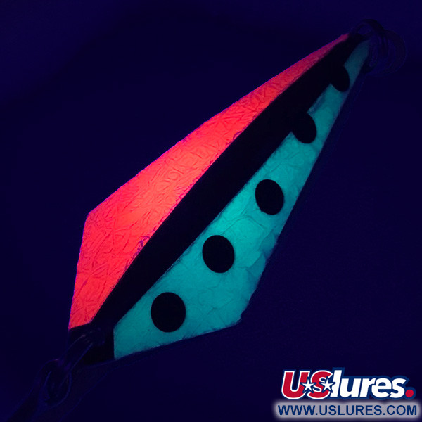  Rebel Arrowhead UV (світиться в ультрафіолеті та в темряві), білий/чорний/червоний, 17 г, блесна коливалка (колебалка) #5302