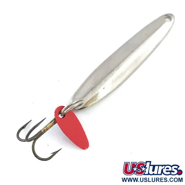  Bay de Noc Swedish Pimple, нікель/червоний, 6 г, блесна коливалка (колебалка) #5313