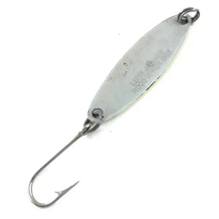 Luhr Jensen Needlefish 1 UV (світиться в ультрафіолеті), Шартрез/чорний/білий, 2 г, блесна коливалка (колебалка) #5343