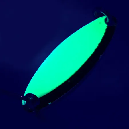 Luhr Jensen Needlefish 1 UV (світиться в ультрафіолеті), Шартрез/чорний/білий, 2 г, блесна коливалка (колебалка) #5343