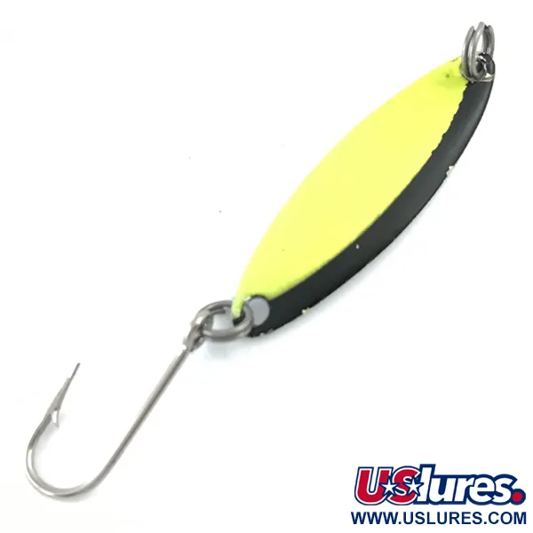 Luhr Jensen Needlefish 1 UV (світиться в ультрафіолеті), Шартрез/чорний/білий, 2 г, блесна коливалка (колебалка) #5343